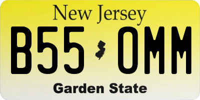 NJ license plate B55OMM
