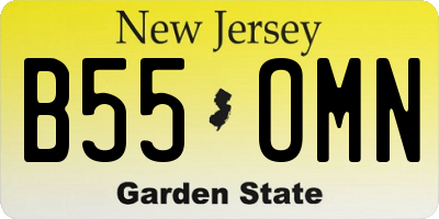 NJ license plate B55OMN