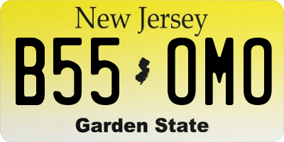 NJ license plate B55OMO