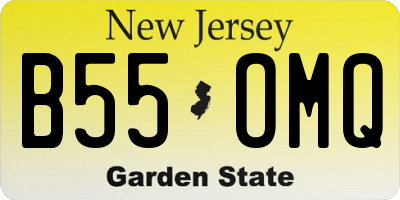 NJ license plate B55OMQ