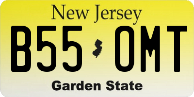 NJ license plate B55OMT