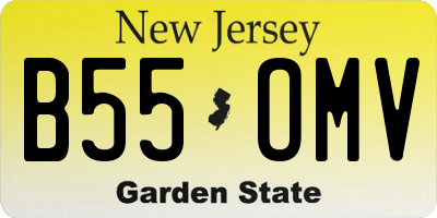 NJ license plate B55OMV