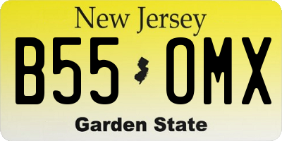 NJ license plate B55OMX