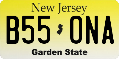 NJ license plate B55ONA