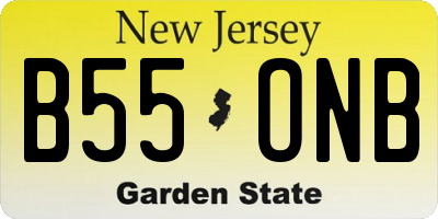 NJ license plate B55ONB