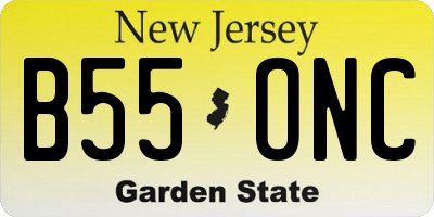 NJ license plate B55ONC