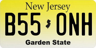 NJ license plate B55ONH