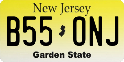 NJ license plate B55ONJ