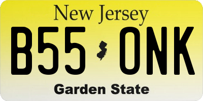 NJ license plate B55ONK