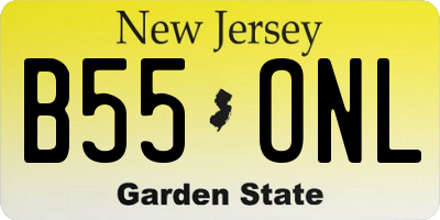 NJ license plate B55ONL