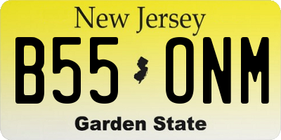 NJ license plate B55ONM