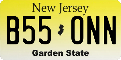 NJ license plate B55ONN