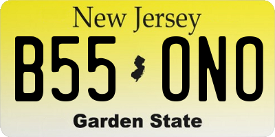 NJ license plate B55ONO