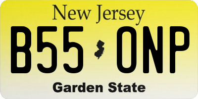 NJ license plate B55ONP