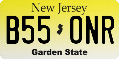 NJ license plate B55ONR