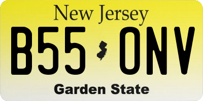 NJ license plate B55ONV