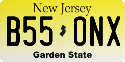 NJ license plate B55ONX