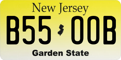 NJ license plate B55OOB