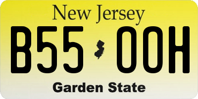 NJ license plate B55OOH