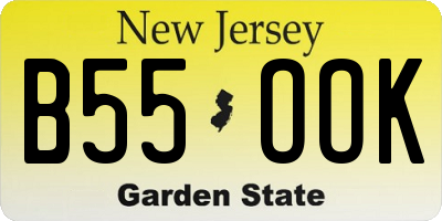 NJ license plate B55OOK