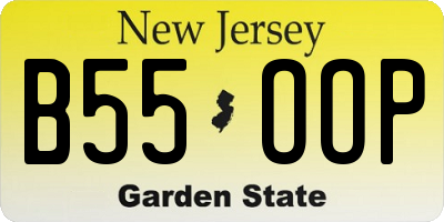 NJ license plate B55OOP