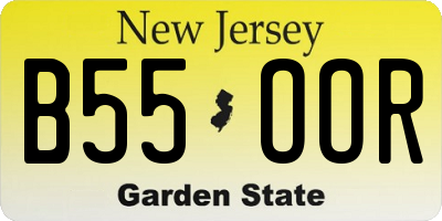 NJ license plate B55OOR