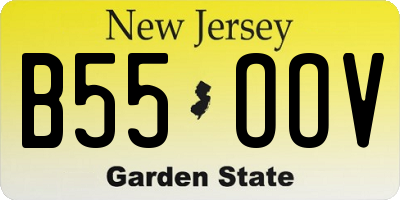 NJ license plate B55OOV