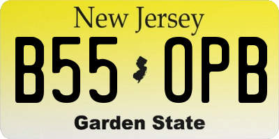 NJ license plate B55OPB