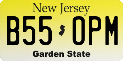NJ license plate B55OPM
