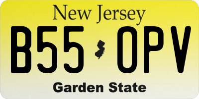 NJ license plate B55OPV