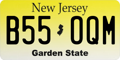 NJ license plate B55OQM