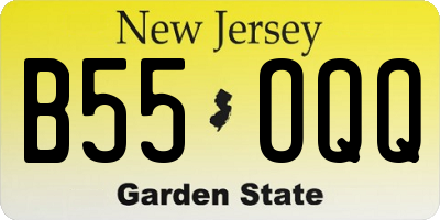 NJ license plate B55OQQ