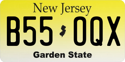 NJ license plate B55OQX