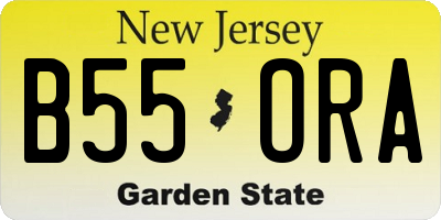 NJ license plate B55ORA
