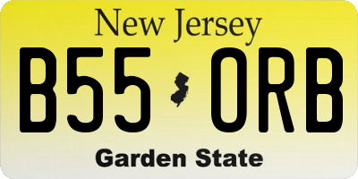 NJ license plate B55ORB
