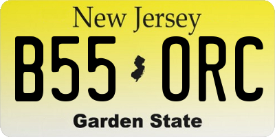 NJ license plate B55ORC