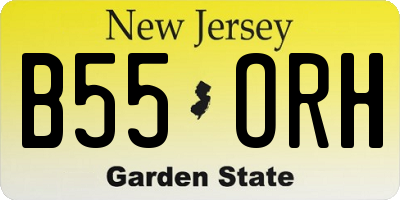 NJ license plate B55ORH