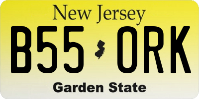 NJ license plate B55ORK