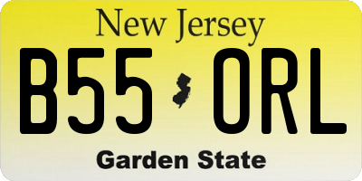 NJ license plate B55ORL