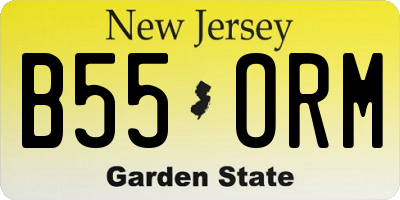 NJ license plate B55ORM