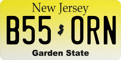NJ license plate B55ORN