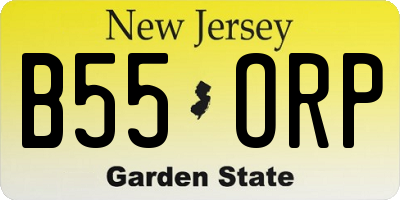 NJ license plate B55ORP