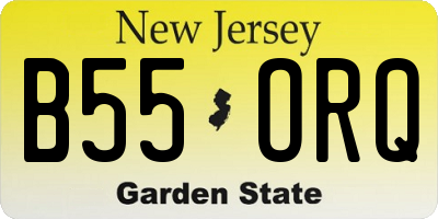 NJ license plate B55ORQ