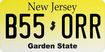 NJ license plate B55ORR