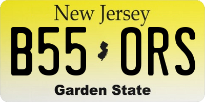 NJ license plate B55ORS