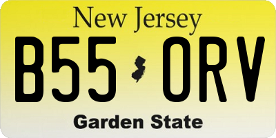 NJ license plate B55ORV