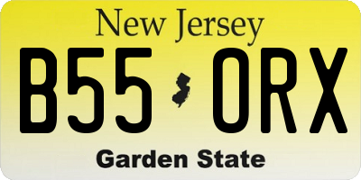 NJ license plate B55ORX