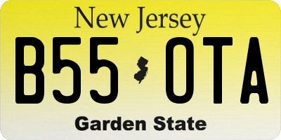 NJ license plate B55OTA