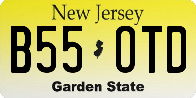 NJ license plate B55OTD