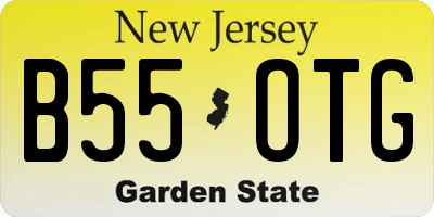 NJ license plate B55OTG